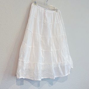 White cotton peasant skirt size s